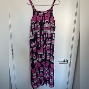 Nic + Zoe Pink Tiered Summer Maxi Dress, Size S, NWT